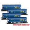 Micro-Trains Line 99300199 - Golden West 3-bay Covered Hopper 4-pack Golden West Service (GVSR) 528001, 528005, 530043, 538000 - N Scale