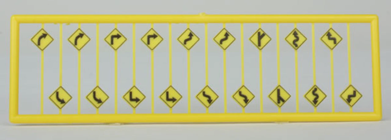 Tichy Train Group 2616 - Road Path Warning Signs 18 Pcs - N Scale 3 Tichy Train Group 2616 - Road Path Warning Signs 18 Pcs - N Scale