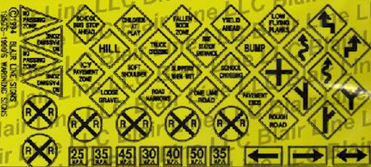 Blair Line 006 - Warning Signs #2 - N Scale 3 Blair Line 006 - Warning Signs #2 - N Scale
