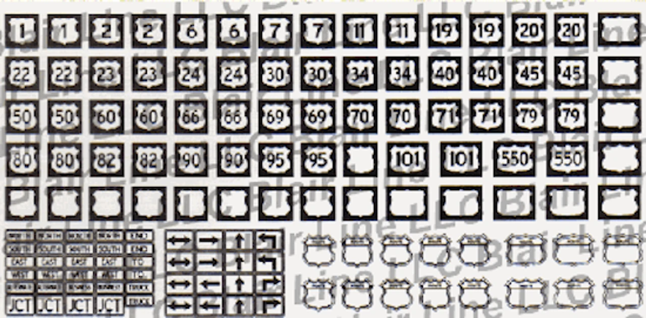 Blair Line 008 - US Route Markers - N Scale 3 Blair Line 008 - US Route Markers - N Scale