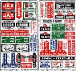 Blair Line 059 - Tavern And Liquor Store Signs - N Scale