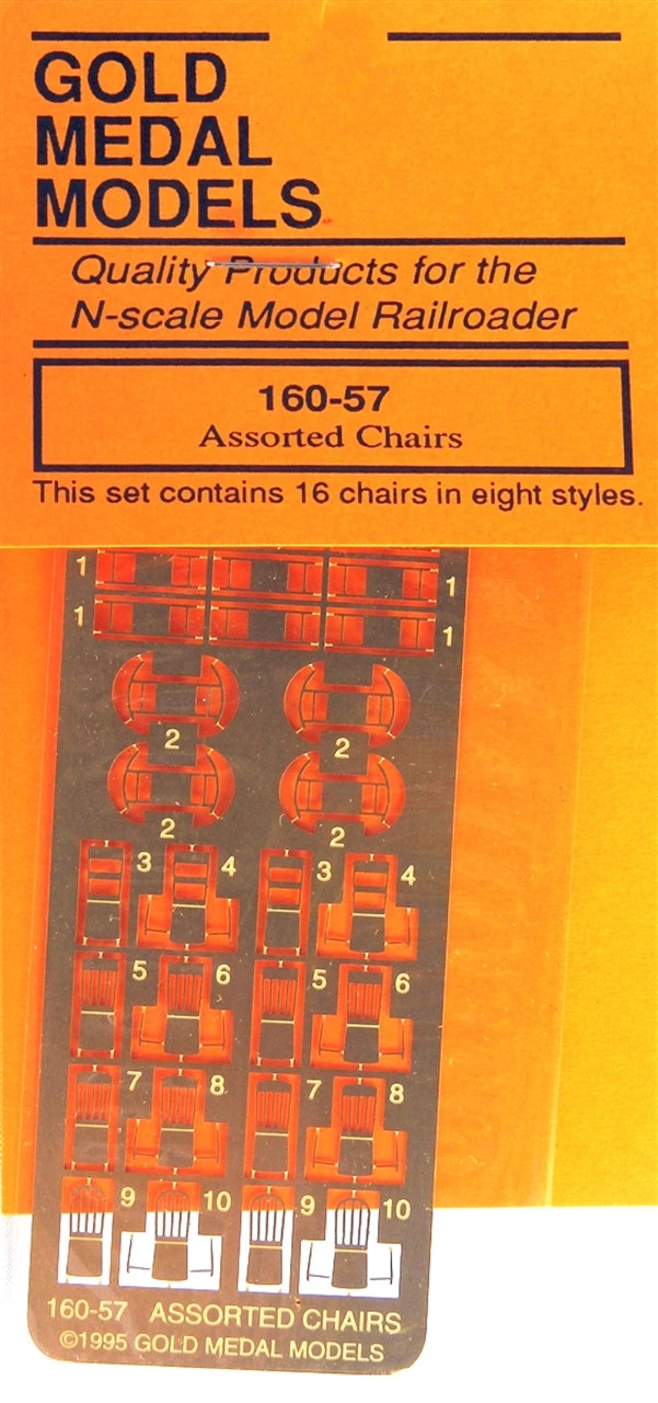 Gold Medal Models 160-57 - Assorted Chairs- N Scale 3 Gold Medal Models 160-57 - Assorted Chairs- N Scale