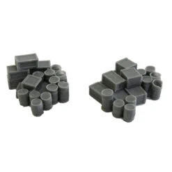 Bar Mills 1001 - Assorted Crates & Barrels Unpainted - N Scale