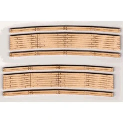 Blair Line 013 - 2-Lane Curved Laser-Cut Wood Grade Crossing 2-Pack -- 21-23" Radius - N Scale Kit