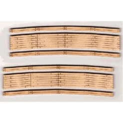 Blair Line 029 - Laser-Cut Curved 2-Lane Wood Grade Crossing Pkg(2) -- 24" Radius - N Scale Kit