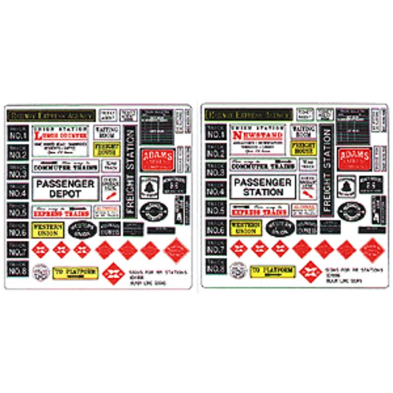 Blair Line 056 - Storefront & Advertising Signs -- Railroad Stations & Depots - N Scale Kit 3 Blair Line 056 - Storefront & Advertising Signs -- Railroad Stations & Depots - N Scale Kit