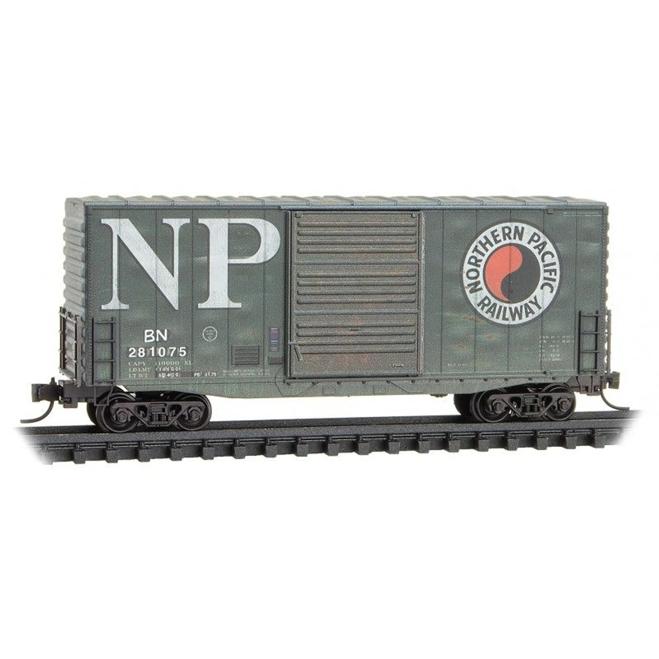Micro-Trains Line 10144011 - 40' Hy-Cube Box Car, Single Door (Ex-NP, Car #4 BNSF Family Tree Series) Burlington Northern (BN) 281075 - N Scale 3 Micro-Trains Line 10144011 - 40' Hy-Cube Box Car, Single Door (Ex-NP, Car #4 BNSF Family Tree Series) Burlington Northern (BN) 281075 - N Scale