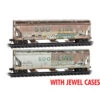 Micro-Trains Line 98305047 - Soo Line 3-bay Covered Hopper 2-pack (Weathered, Jewel Cases) Soo Line (SOO) 74181, 74289 - N Scale -Atlarns Store mtl98305047 83081.1682090812