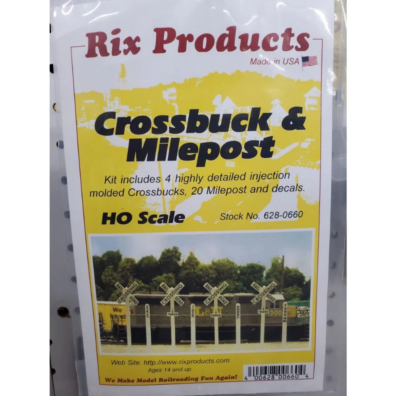 Rix Products 660 - Crossbuck And Milepost - HO Scale Kit 3 Rix Products 660 - Crossbuck And Milepost - HO Scale Kit