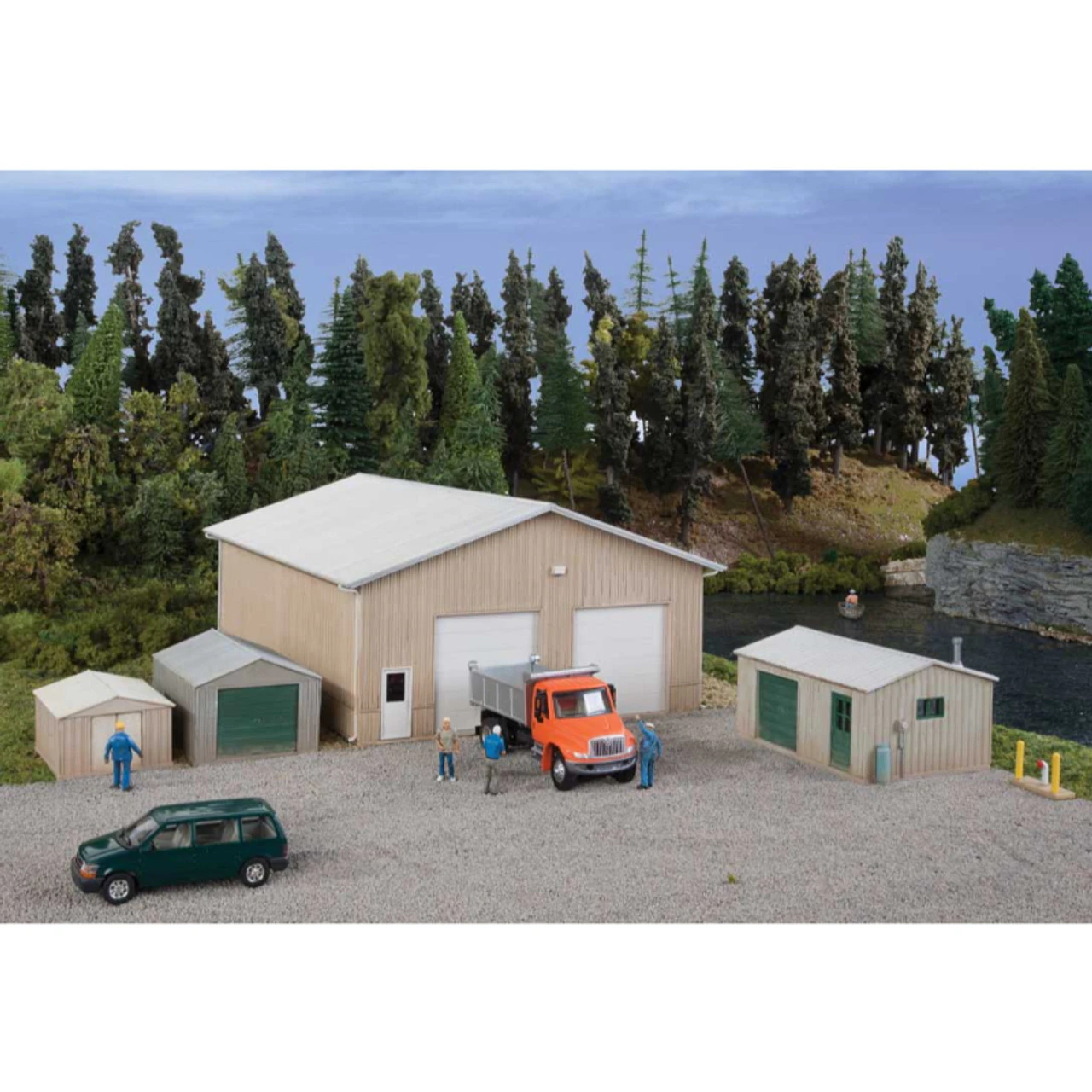 Walthers Cornerstone 933-4125 - Pole Barn & Sheds - SAet Of4 Bldgs - HO Scale Kit 3 Walthers Cornerstone 933-4125 - Pole Barn & Sheds - SAet Of4 Bldgs - HO Scale Kit